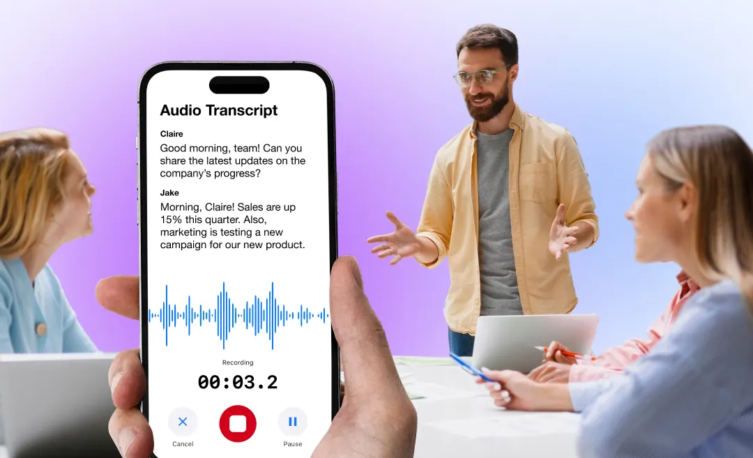 staff meeting with summary ai