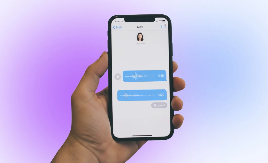 how to send a voice message on iphone