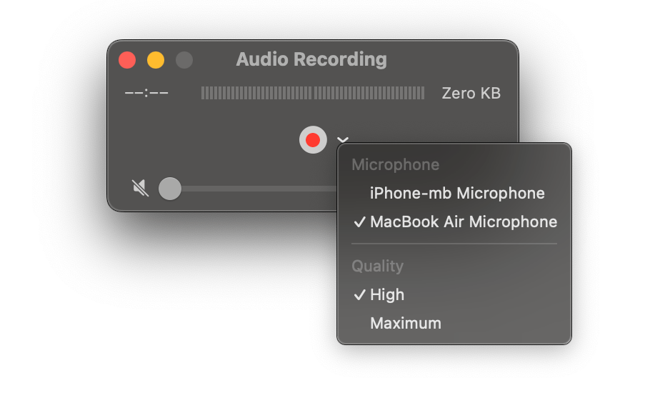 quicktime player drop down