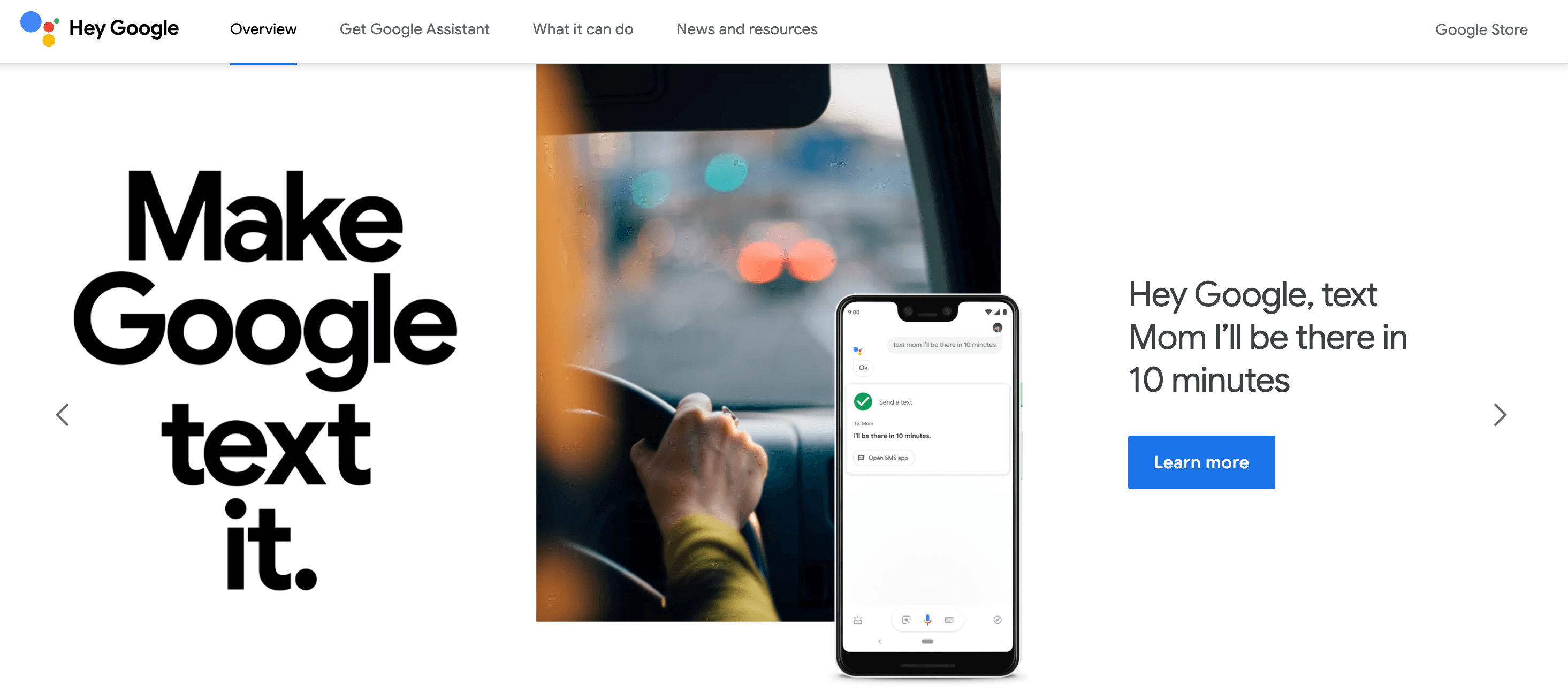 google assistant homepage