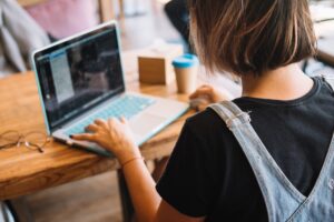 ai image generator design workflow on laptop 