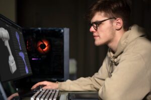 developer testing ai image generator for work