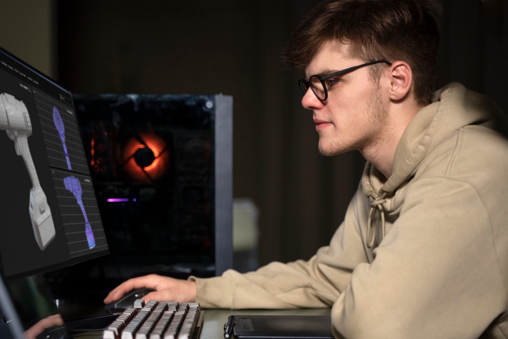 developer testing ai image generator for work