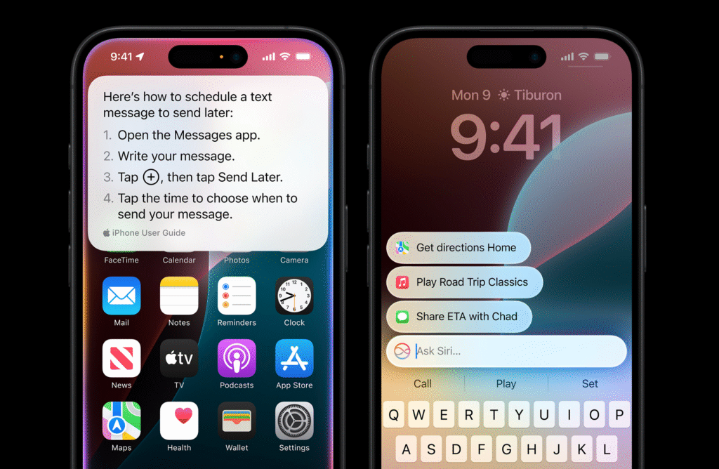siri ai voice assistant on iphone