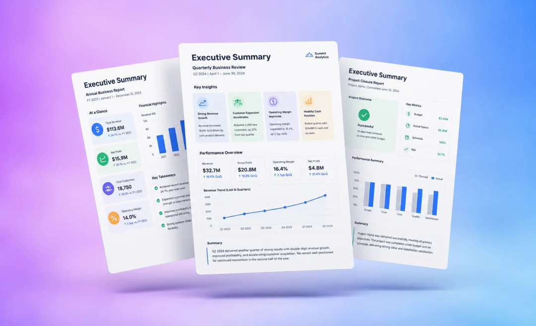 executive summary examples