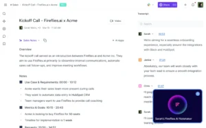 fireflies shown transcribing notes with ai