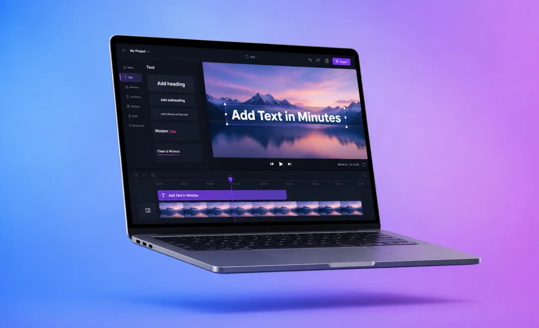 how to add text on a video