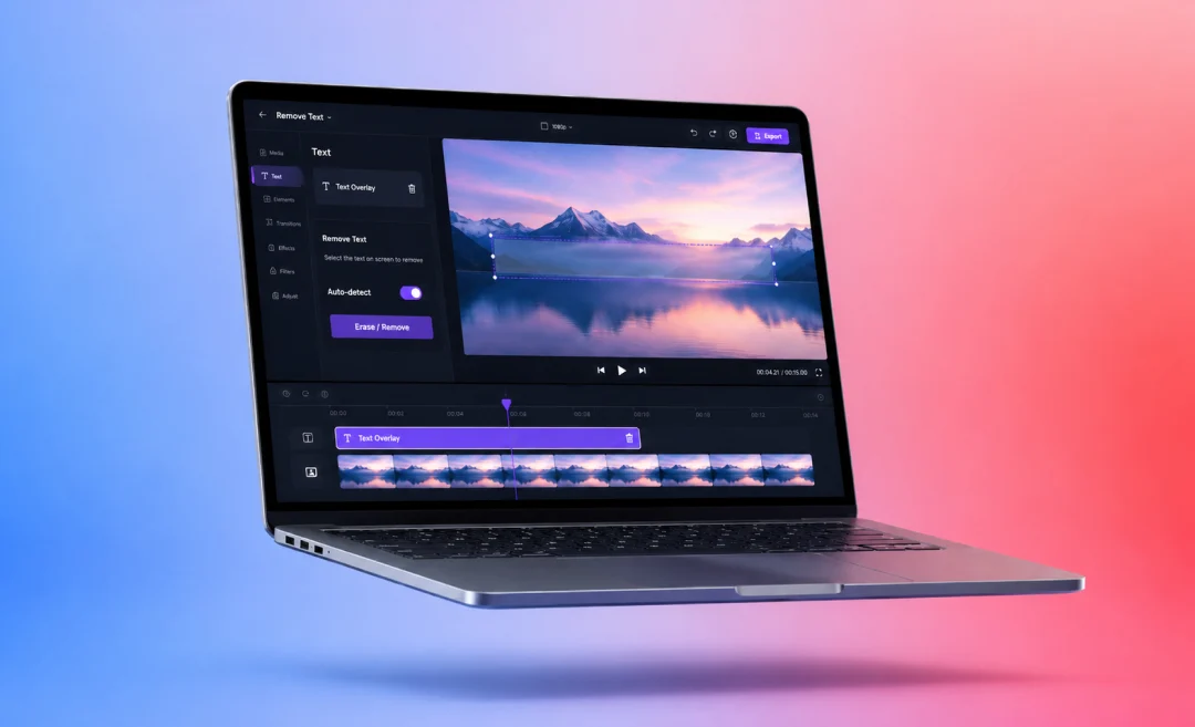 how to remove text from video