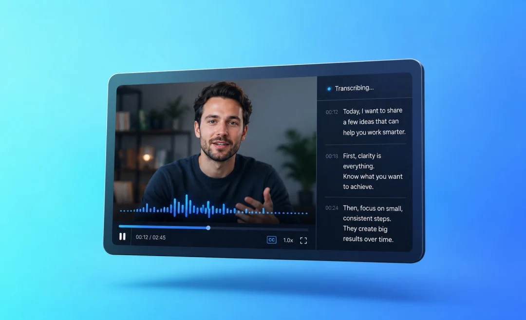 how to transcribe video to text
