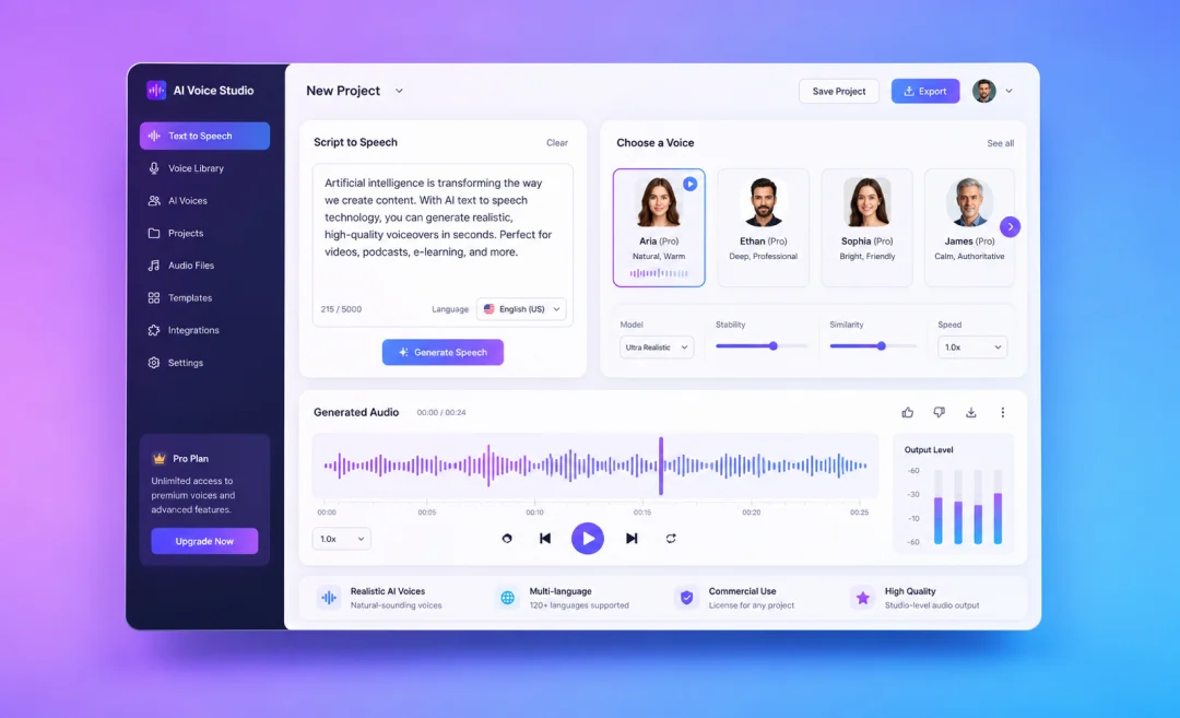 most professional ai text to speech software compared