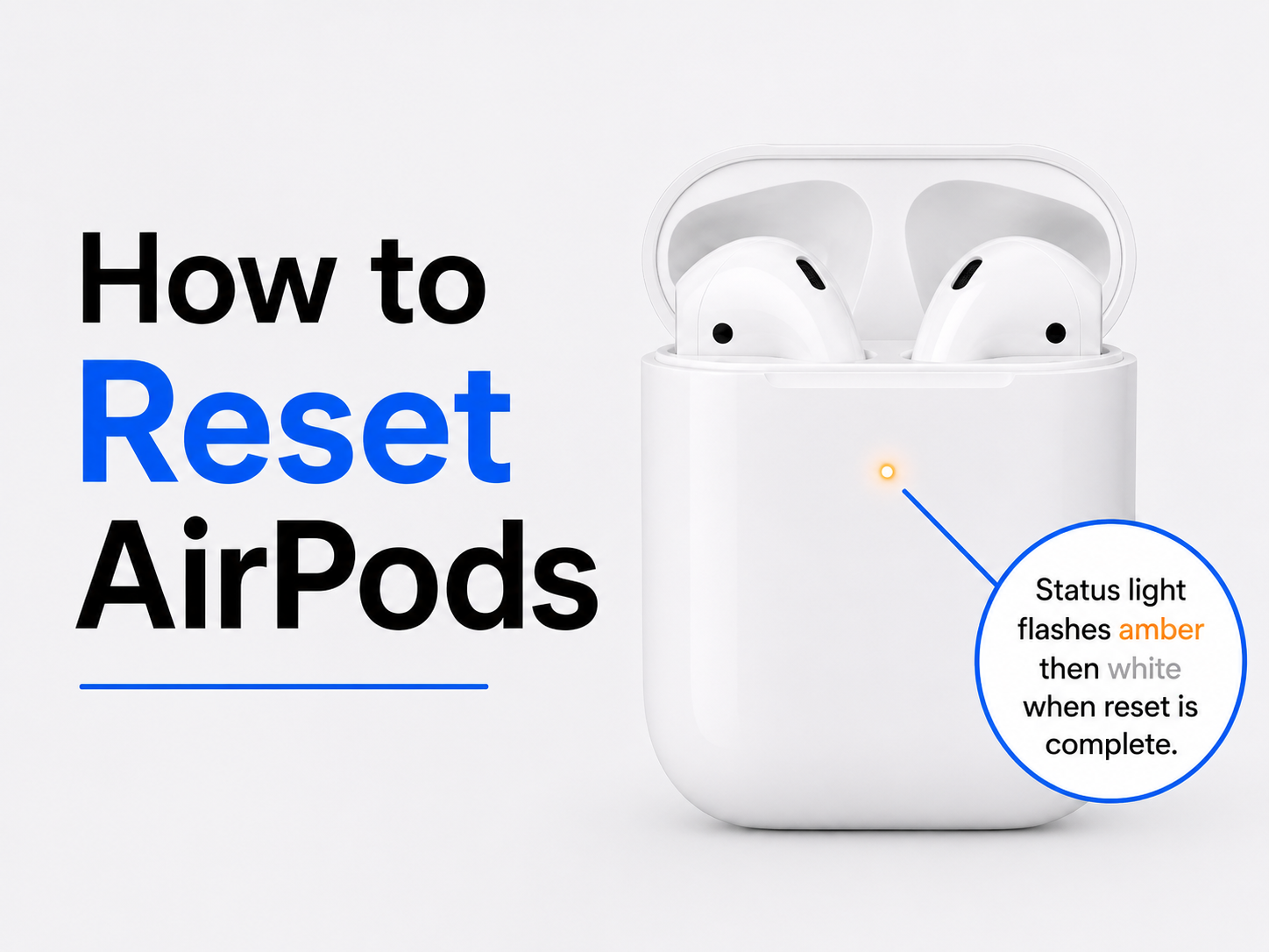 how to reset airpods