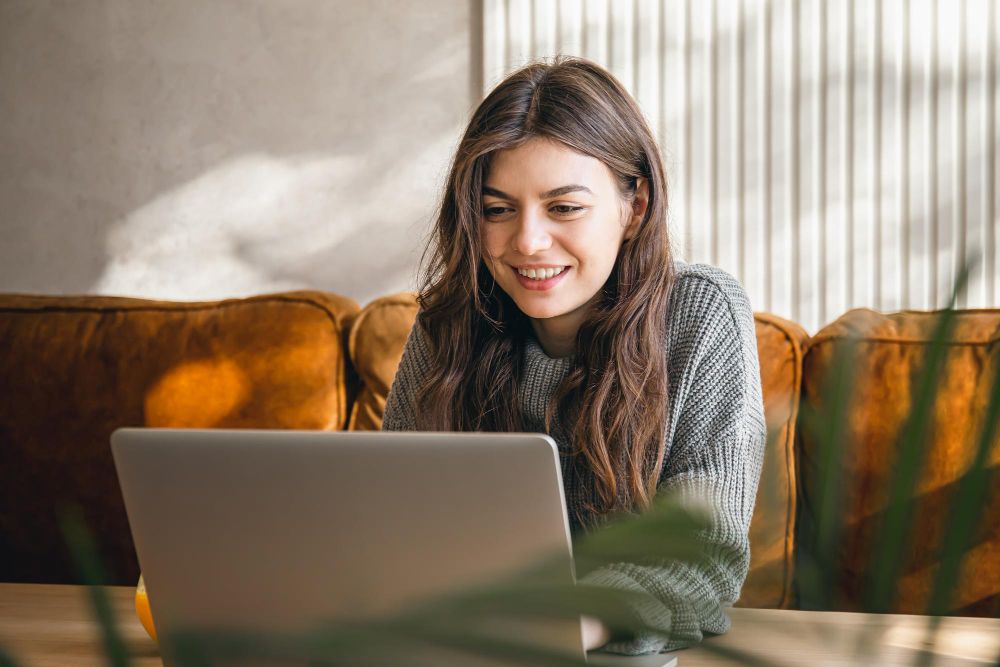 woman getting ready to host her first zoom webinar